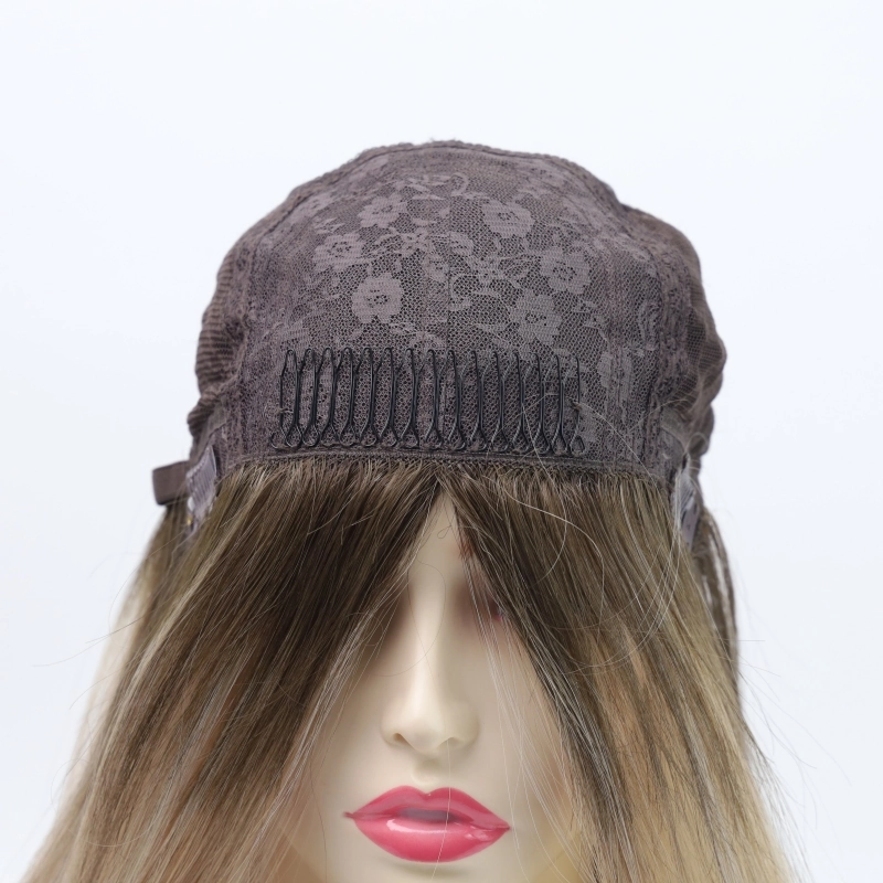 #1B8C color silk top wig european brazilian human hair kosher for women YR0064